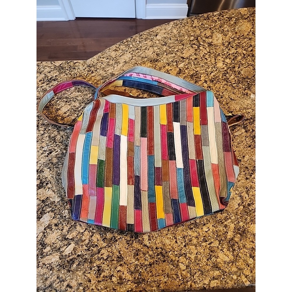 Leather Patchwork Purse - Picture 2 of 5